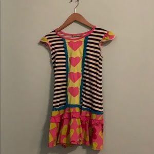 Girls colorful heart dress